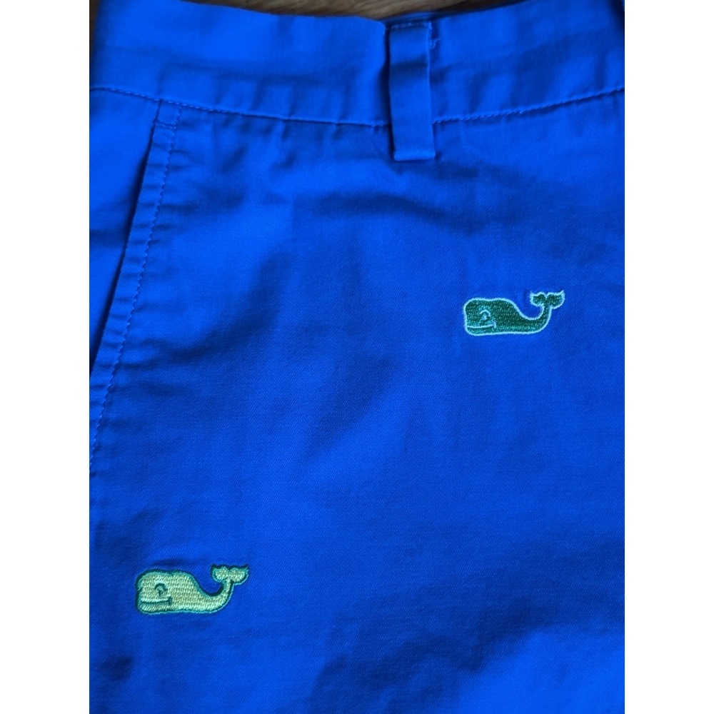 Vineyard Vines Breaker Shorts 28 Blue Embroidered Whale Chino Golf Preppy Men's - Picture 6 of 10